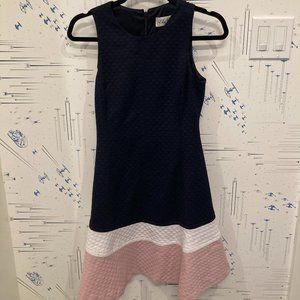 Colorblock Quilted Fit & Flare Dress (2P)